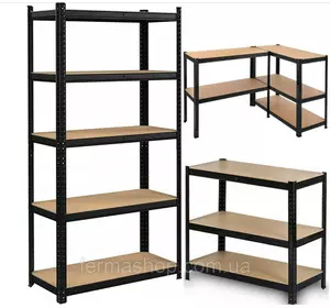 Стеллаж металлический 180x90x30 5 полок (черный) Стеллаж металлический 180x90x30 5 полок (черный)