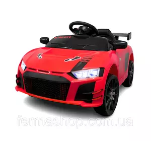 Детский электромобиль Cabrio 6V 5A (спойлер, пульт, LED-фары, звук, открывающиеся двери, педаль газа), Красный Детский электромобиль Cabrio 6V 5A (спойлер, пульт, LED-фары, звук, открывающиеся двери, педаль газа), Красный