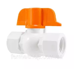 Кран шаровый пластиковый 1/2" внут. х 1/2" внут.(бабочка) Кран шаровый пластиковый 1/2" внут. х 1/2" внут.(бабочка)