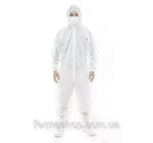 Одноразовая защитная одежда с капюшоном на молнии, 60 г/м2, XL Одноразовая защитная одежда с капюшоном на молнии, 60 г/м2, XL