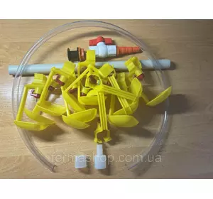 Система ниппельного поения на 60-70 голов кур - общая длина системы 2 м Система ниппельного поения на 60-70 голов кур - общая длина системы 2 м