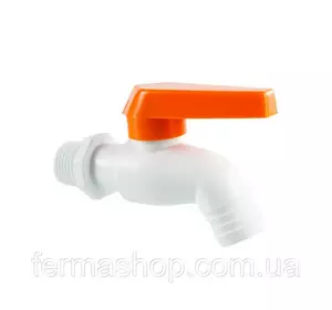 Кран шаровый пластиковый 1/2" со штуцером Кран шаровый пластиковый 1/2" со штуцером