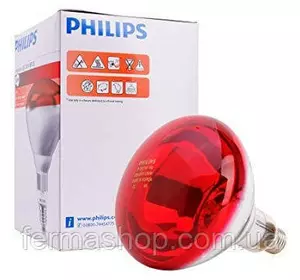 Лампа инфракрасная Philips красная 250W Лампа инфракрасная Philips красная 250W