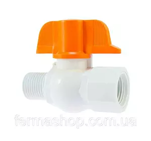 Кран шаровый пластиковый 1/2" нар. х 1/2" внут.(бабочка) Кран шаровый пластиковый 1/2" нар. х 1/2" внут.(бабочка)