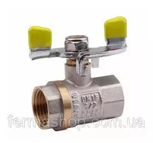 КРАН КУЛЬОВИЙ ДЛЯ ГАЗУ 1/2" (ВВ метелик ) КРАН КУЛЬОВИЙ ДЛЯ ГАЗУ 1/2" (ВВ метелик )