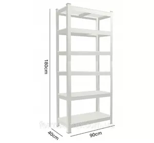 Стеллаж металлический 180x90x40 6 полок (серый) Стеллаж металлический 180x90x40 6 полок (серый)