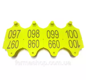 Ушные бирки 40х36 с номером, двусторонние. Ушные бирки 40х36 с номером, двусторонние.