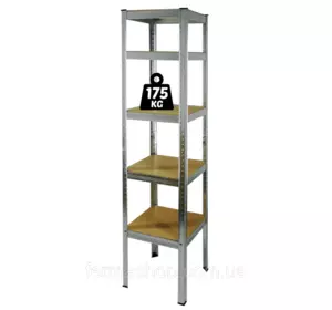Металлический стеллаж Garden Line (180 х 40 х 40 см) 5 полок, погрузка - 175 кг на полку, Серый (Польша) Металлический стеллаж Garden Line (180 х 40 х 40 см) 5 полок, погрузка - 175 кг на полку, Серый (Польша)