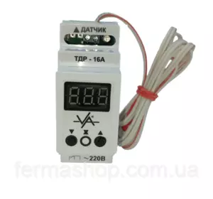 Терморегулятор 16А 12V универсальный на din-рейку Терморегулятор 16А 12V универсальный на din-рейку