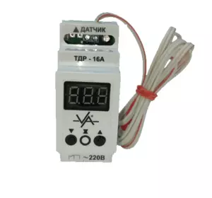 Терморегулятор 16А 220V универсальный на din-рейку Терморегулятор 16А 220V универсальный на din-рейку