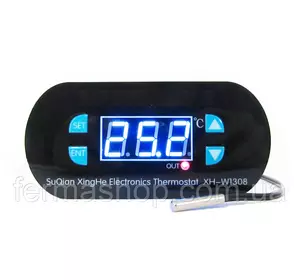 Терморегулятор цифровой XTWH-W1308 DC12V (-55...+120) 0.1 градус Терморегулятор цифровой XTWH-W1308 DC12V (-55...+120) 0.1 градус