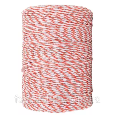 Шнур для электропастуха 400 м - 6-жильный бело-красного цвета